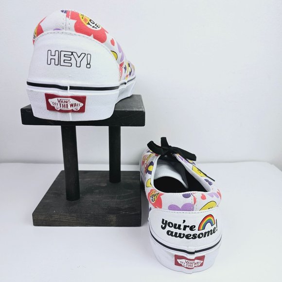 Van's Hey! You're Awesome! Flowers Smiley Check with Your Self, 751505, W12M10.5 - Picture 6 of 12